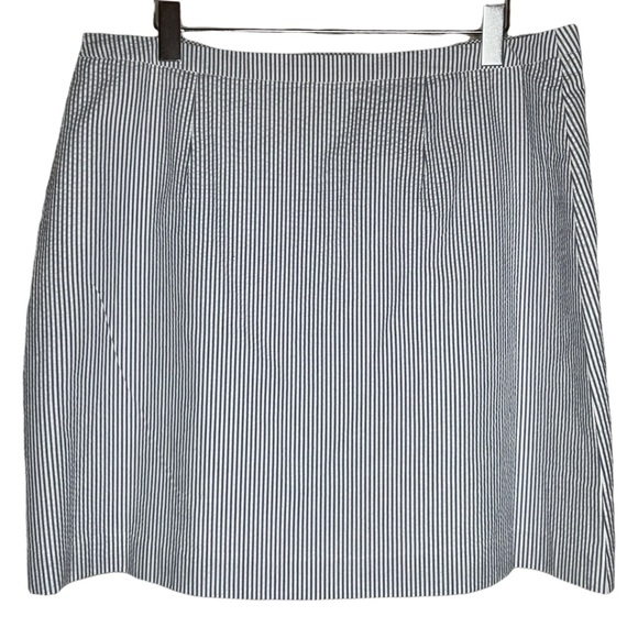 Uniform by John Paul Richard 100% Cotton Prep School Seersucker Lined Skirt 16 - Picture 7 of 8